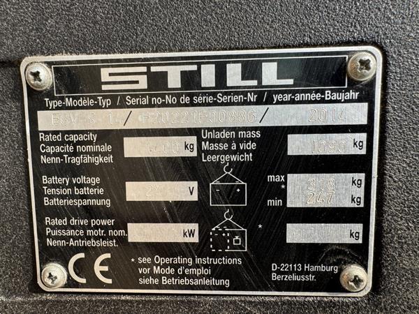 Grote foto vs 22210 elektrische triplex stapelaar still egvs14 4.940 mm doe het zelf en verbouw hefwerktuigen