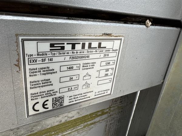 Grote foto vs 22213 elektrische stapelaar still exvsf14i 5.316mm initiele lift doe het zelf en verbouw hefwerktuigen