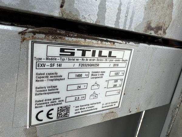 Grote foto vs 22214 elektrische stapelaar still exvsf14i 5.316mm initiele lift doe het zelf en verbouw hefwerktuigen
