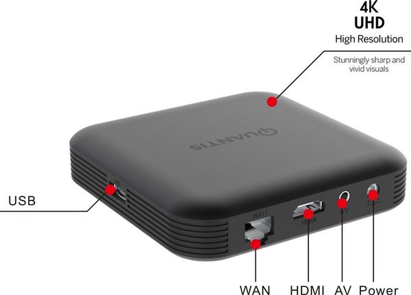 Grote foto quantis qe700 4k uhd streaming box telecommunicatie zenders en ontvangers