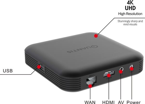 Grote foto quantis qe700 4k uhd streaming box telecommunicatie zenders en ontvangers