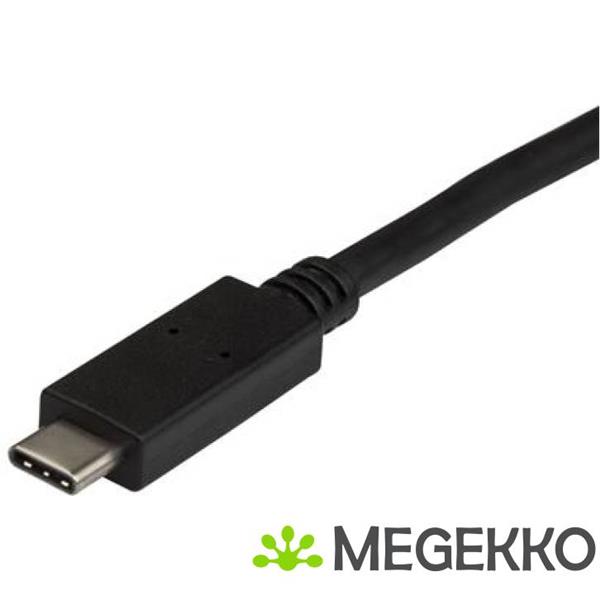 Grote foto startech.com usb31ac50cm 0.5m usb a usb c zwart usb kabel computers en software overige computers en software