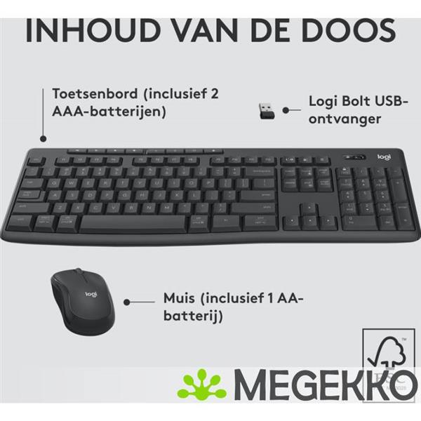 Grote foto logitech mk370 combo for business azerty be computers en software overige computers en software