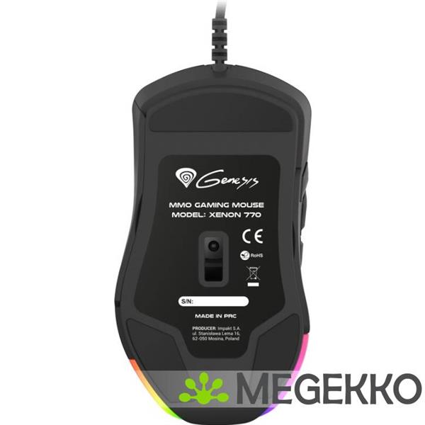 Grote foto genesis nmg 1473 xenon 770 usb gaming muis rechtshandig zwart computers en software overige computers en software