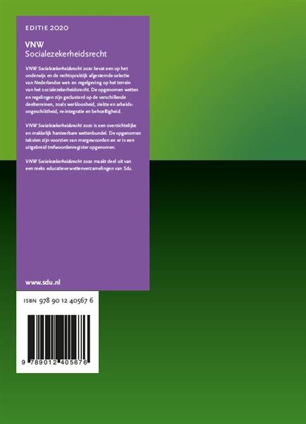 Grote foto vnw socialezekerheidsrecht 2020 educatieve wettenverzameling boeken wetenschap