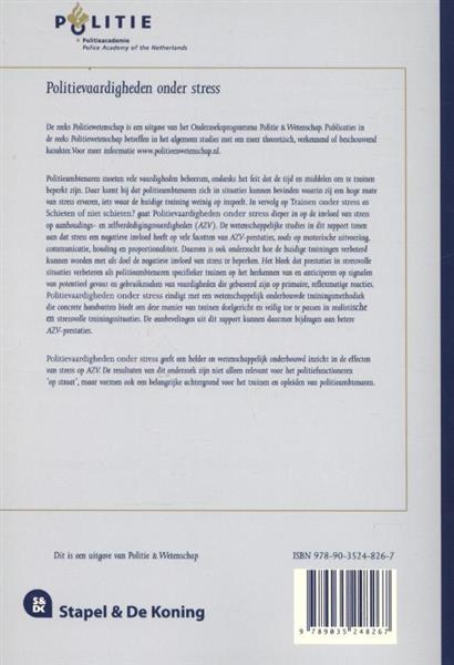Grote foto politievaardigheden onder stress politiewetenschap 53 boeken overige boeken