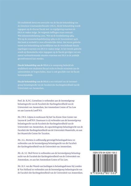 Grote foto fiscale behandeling van de dga boom fiscale studieboeken boeken wetenschap