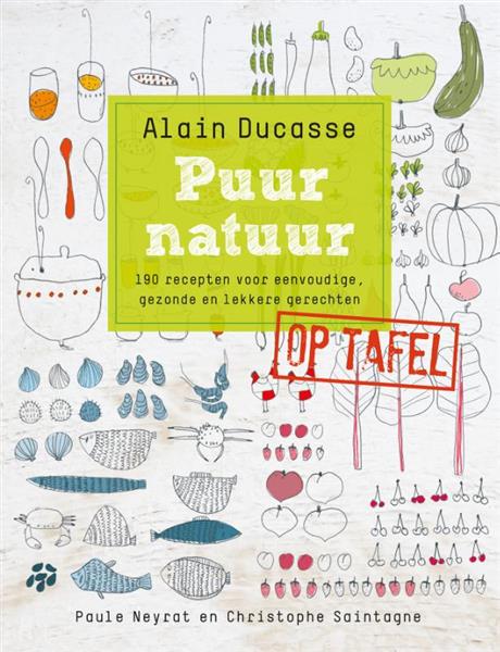 Grote foto puur natuur op tafel boeken kookboeken