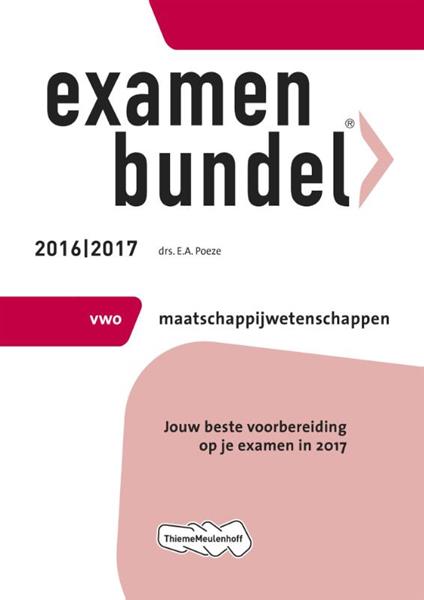 Grote foto examenbundel vwo maatschappijwetenschappen 2016 2017 boeken overige boeken