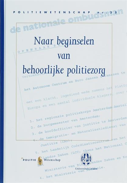 Grote foto naar beginselen van behoorlijke politiezorg politiewetenschap 35 boeken wetenschap
