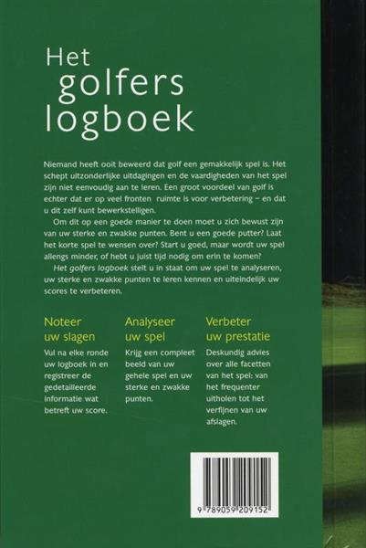 Grote foto het golferslogboek boeken hobby en vrije tijd