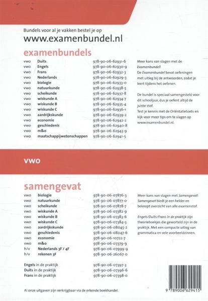 Grote foto examenbundel vwo maatschappijwetenschappen 2016 2017 boeken overige boeken