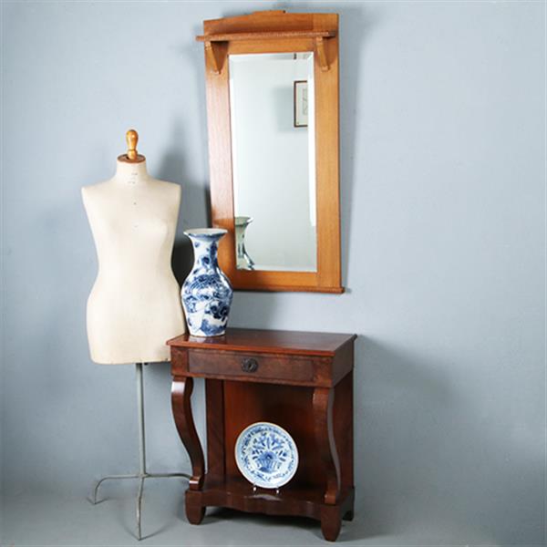 Grote foto art deco of haagse school spiegel facet geslepen met console ca 1920 290823 1 11 m hoog antiek en kunst spiegels