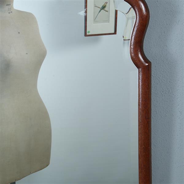 Grote foto grote brede soester spiegel met facet en gestoken kroontje ca 1890 no.290810 0.95 m hoog. antiek en kunst spiegels