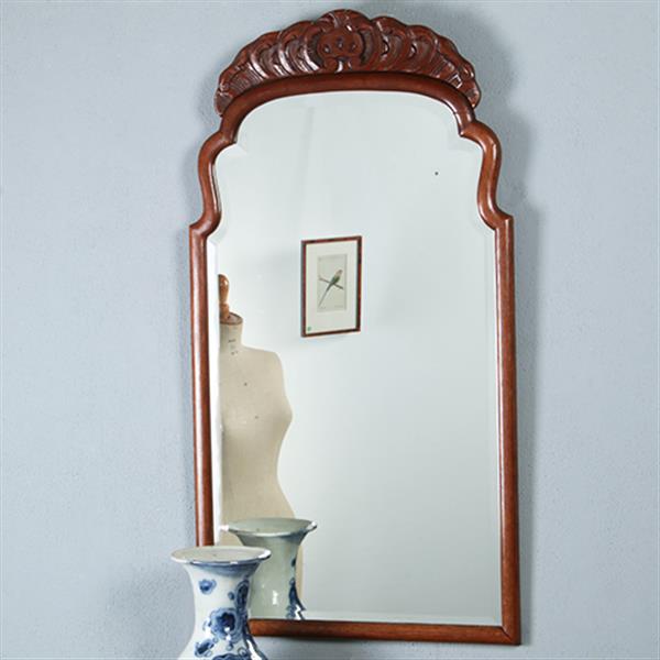 Grote foto grote hoge soester spiegel met facet en gestoken kroontje ca 1890 no.290809 1 11 m hoog. antiek en kunst spiegels