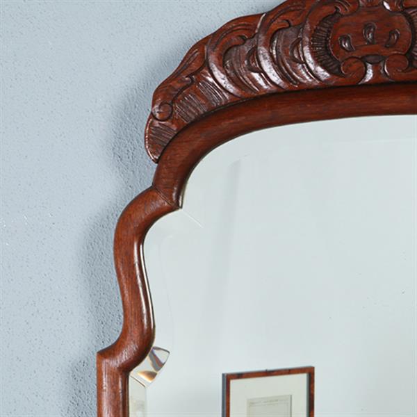 Grote foto grote hoge soester spiegel met facet en gestoken kroontje ca 1890 no.290809 1 11 m hoog. antiek en kunst spiegels