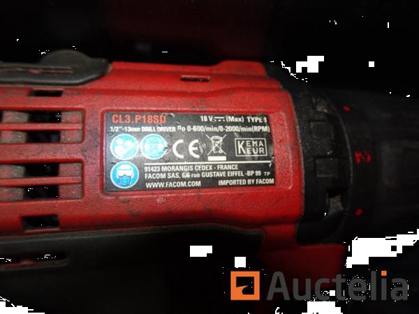 Grote foto facom cl3 accuboormachine p18sd facom fcl045 acculamp 3 accu 1 oplader doe het zelf en verbouw onderdelen en accessoires