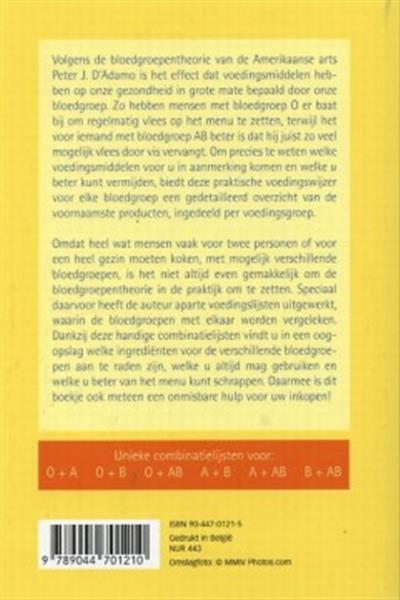 Grote foto het bloedgroependieet voedingswijzer boeken kookboeken