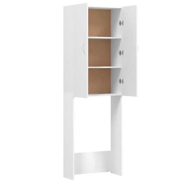 Grote foto vidaxl wasmachinekast 64x25 5x190 cm wit witgoed en apparatuur wasmachines