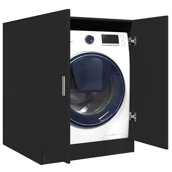 Grote foto vidaxl wasmachinekast 71x71 5x91 5 cm zwart witgoed en apparatuur wasmachines