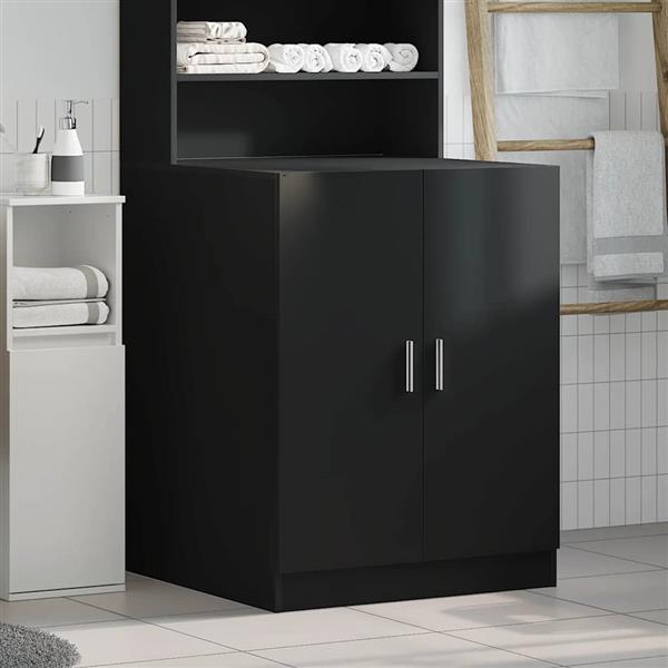 Grote foto vidaxl wasmachinekast 71x71 5x91 5 cm zwart witgoed en apparatuur wasmachines