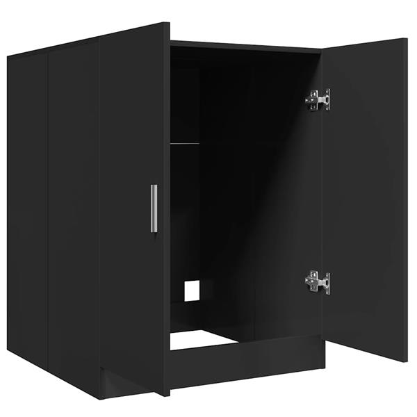 Grote foto vidaxl wasmachinekast 71x71 5x91 5 cm zwart witgoed en apparatuur wasmachines