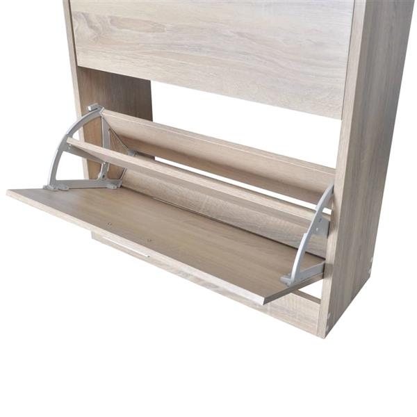 Grote foto vidaxl schoenenkast met 2 vakken eiken look hout huis en inrichting overige