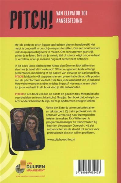 Grote foto pitch van elevator tot aanbesteding boeken overige boeken