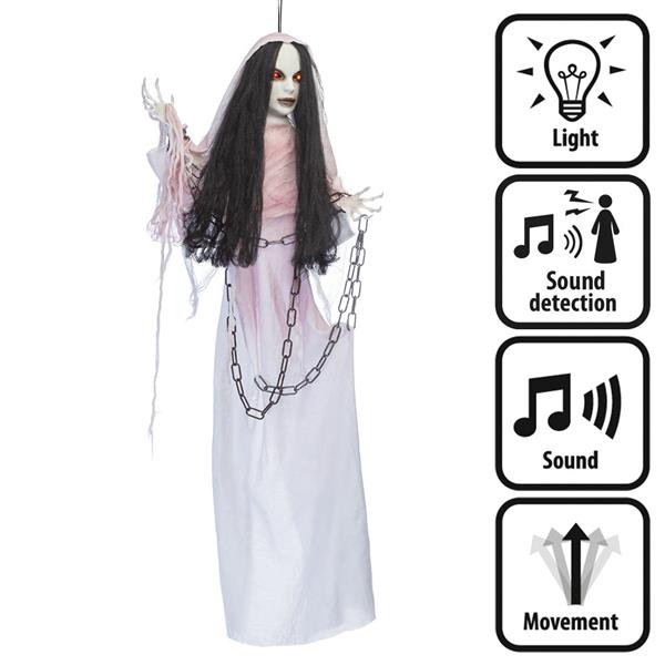Grote foto halloween hangdecoratie spook geluid en licht 1 2m verzamelen overige verzamelingen
