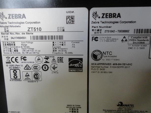 Grote foto zebra zt510 thermal transfer label printer 203dpi usb rj 45 bt computers en software printers