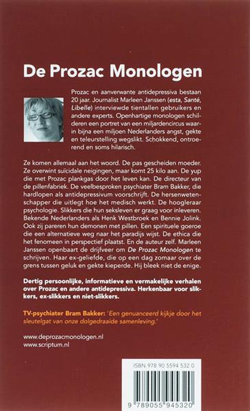 Grote foto de prozac monologen scriptum psychologie boeken psychologie