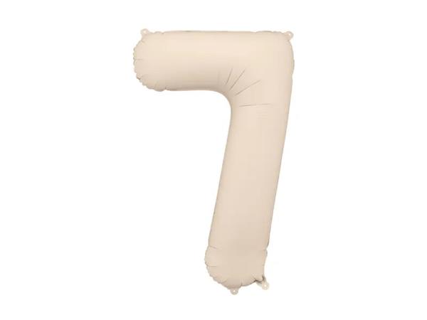 Grote foto foil balloon number 7 86cm light warm grey verzamelen overige verzamelingen