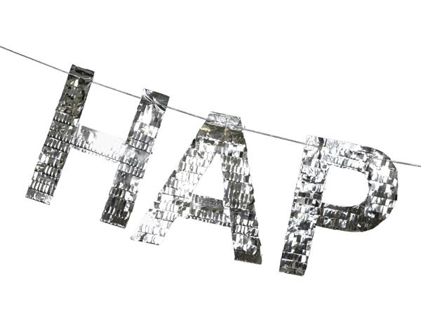Grote foto happy birthday banner 2.2m silver verzamelen overige verzamelingen