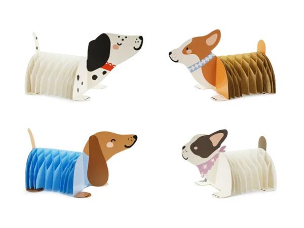 Grote foto papieren honingraatdecoraties doggies mix verzamelen overige verzamelingen