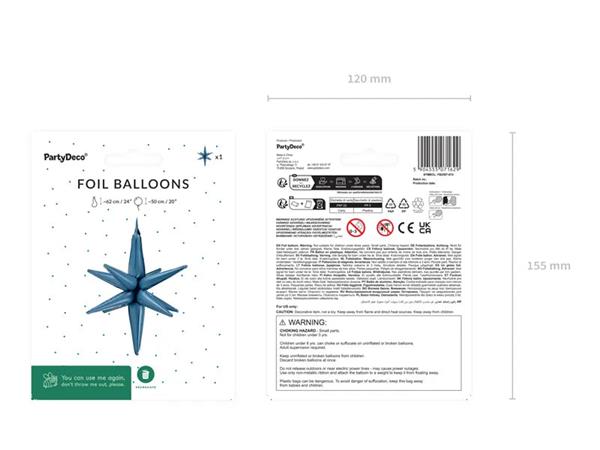 Grote foto folieballon 3d ster 50cm marineblauw verzamelen overige verzamelingen