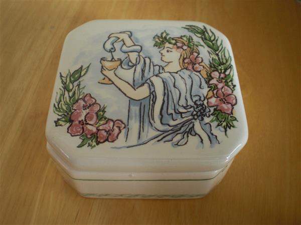 Grote foto 3 deksel bakjes vintage antiek en kunst keramiek en aardewerk