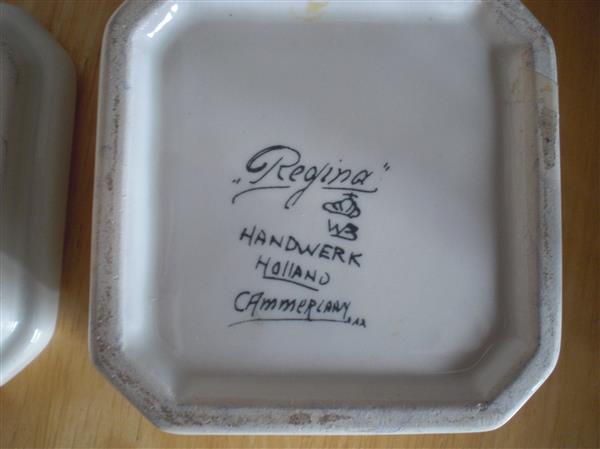 Grote foto 3 deksel bakjes vintage antiek en kunst keramiek en aardewerk