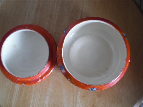 Grote foto 3 deksel bakjes vintage antiek en kunst keramiek en aardewerk