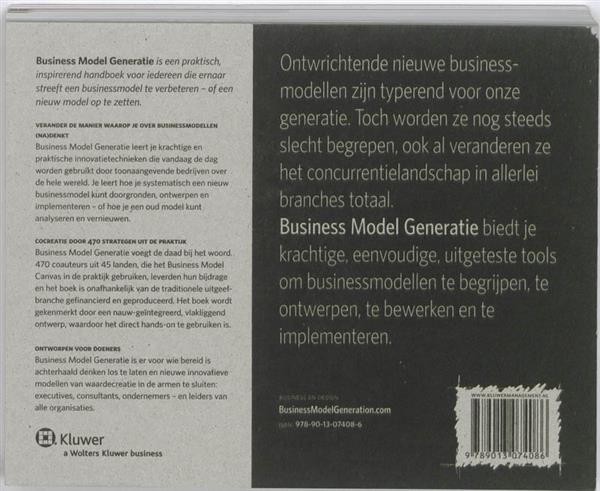 Grote foto business model generatie boeken studieboeken