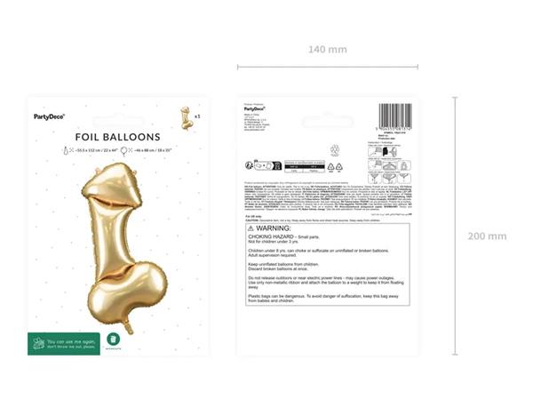 Grote foto folieballon penis 55 5x112 cm goud verzamelen overige verzamelingen