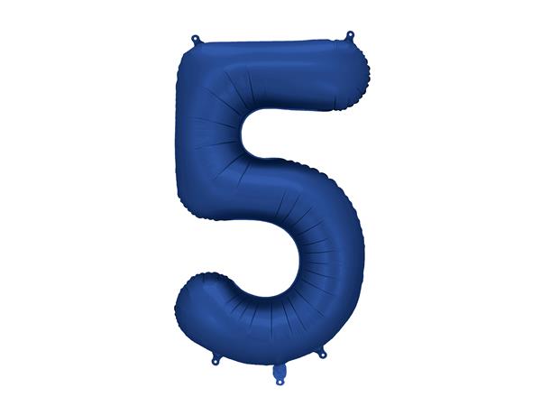 Grote foto foil balloon number 5 86cm navy verzamelen overige verzamelingen