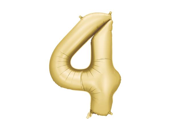 Grote foto foil balloon number 4 86 cm gold verzamelen overige verzamelingen