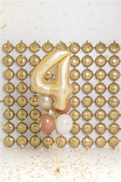 Grote foto foil balloon number 4 86 cm gold verzamelen overige verzamelingen