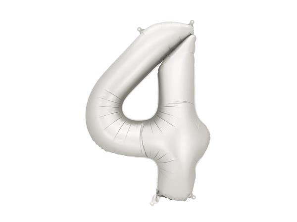 Grote foto foil balloon number 4 86 cm silver verzamelen overige verzamelingen