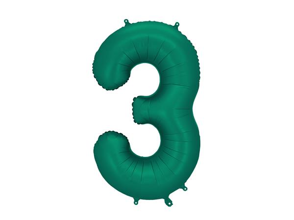 Grote foto foil balloon number 3 86cm bottle green verzamelen overige verzamelingen