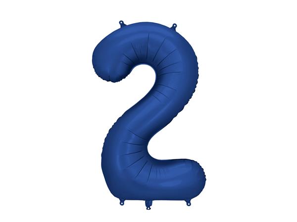 Grote foto foil balloon number 2 86cm navy verzamelen overige verzamelingen