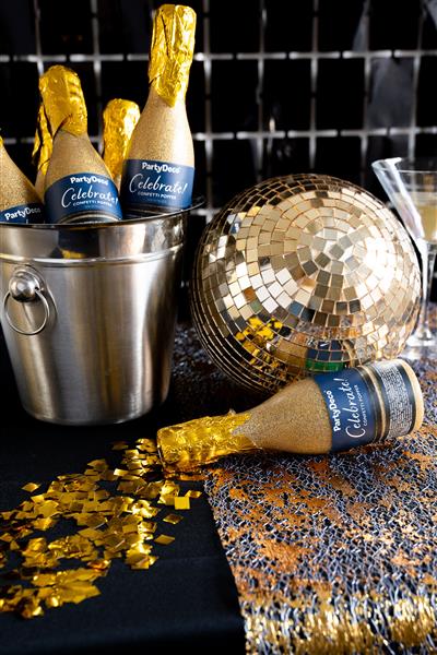 Grote foto champagne confetti cannon gold 20.5cm verzamelen overige verzamelingen