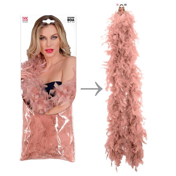 Grote foto boa antiek roze 180 cm 80 gram verzamelen overige verzamelingen