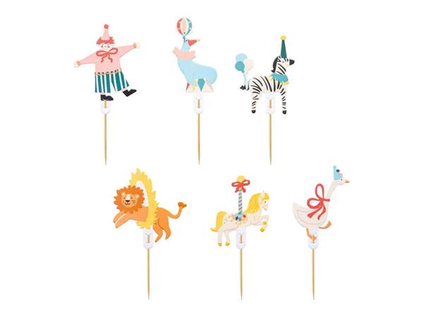Grote foto decoraties voor muffins circus 9 11 5 cm mix verzamelen overige verzamelingen