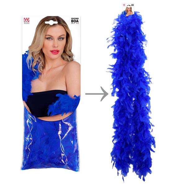 Grote foto boa blauw 180 cm 80 gram verzamelen overige verzamelingen